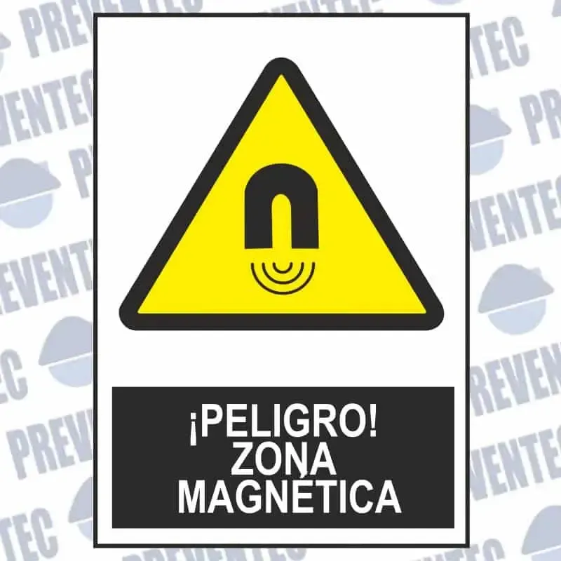 Señalítica : Peligro, zona magnética