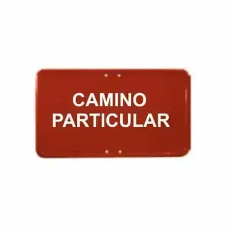 Placas de acero complementarias rojas – Camino particular