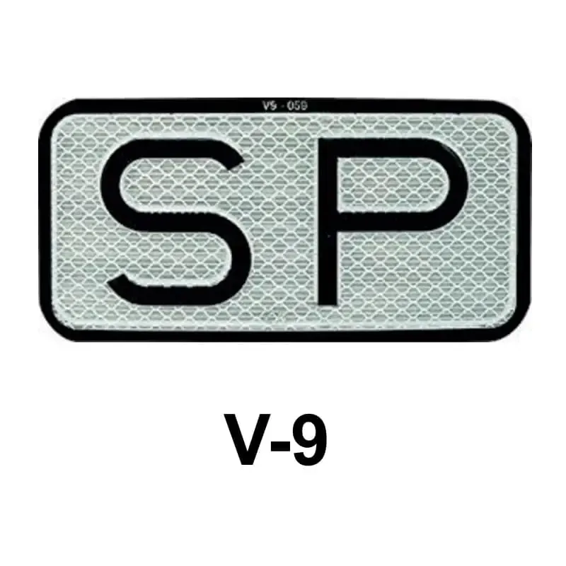 Placa V-9 servicios públicos ( SP )