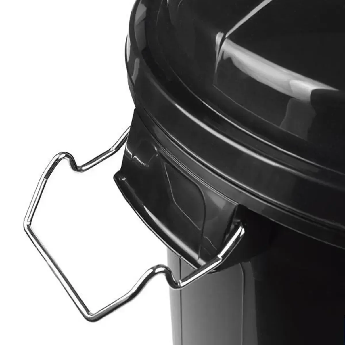 Cubo de basura 100 litros de plástico negro Cofan - Imagen 5