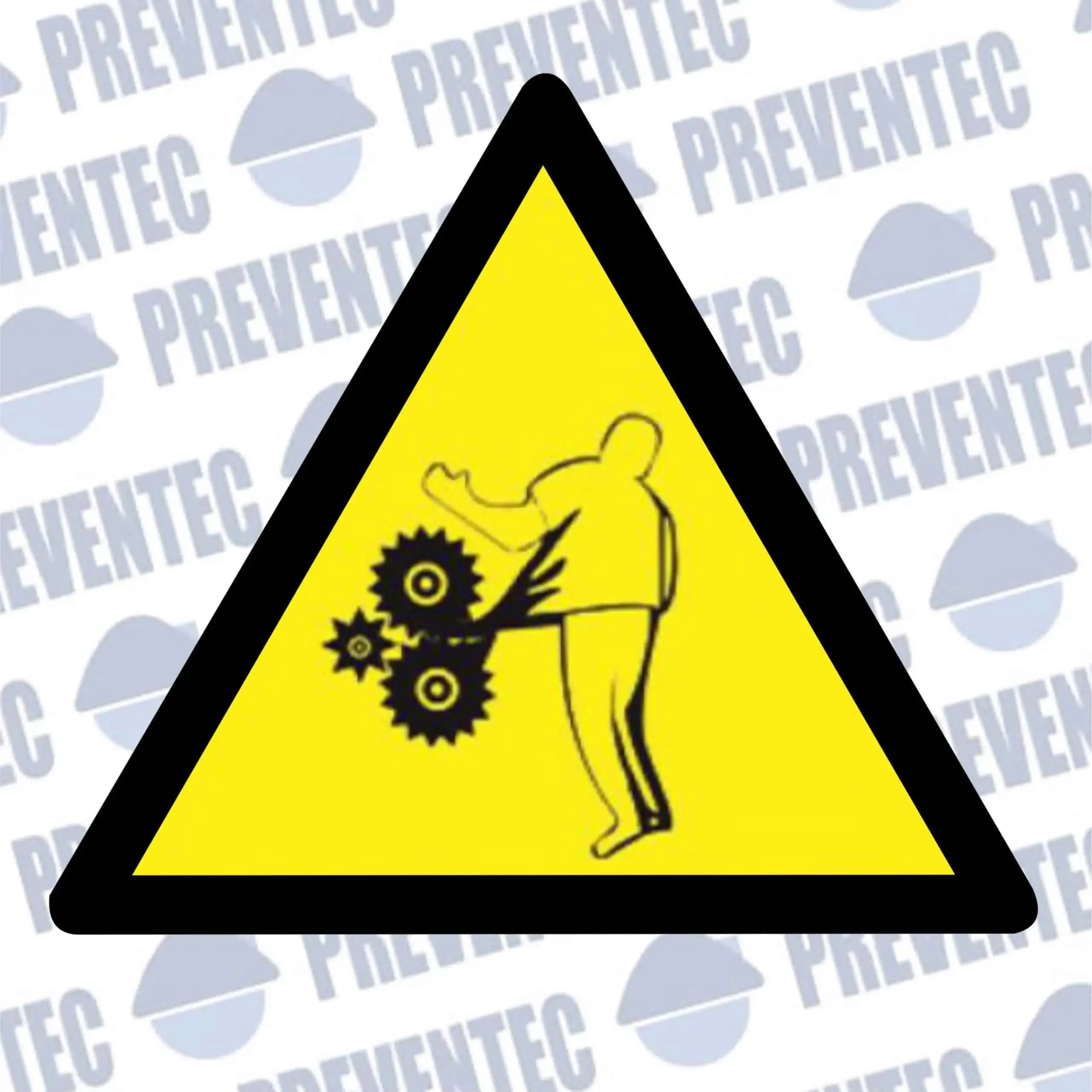 Riesgo de atrapamiento – Pictograma troquelado