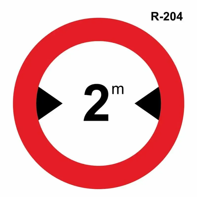 Limitación de anchura – ( R-204 )
