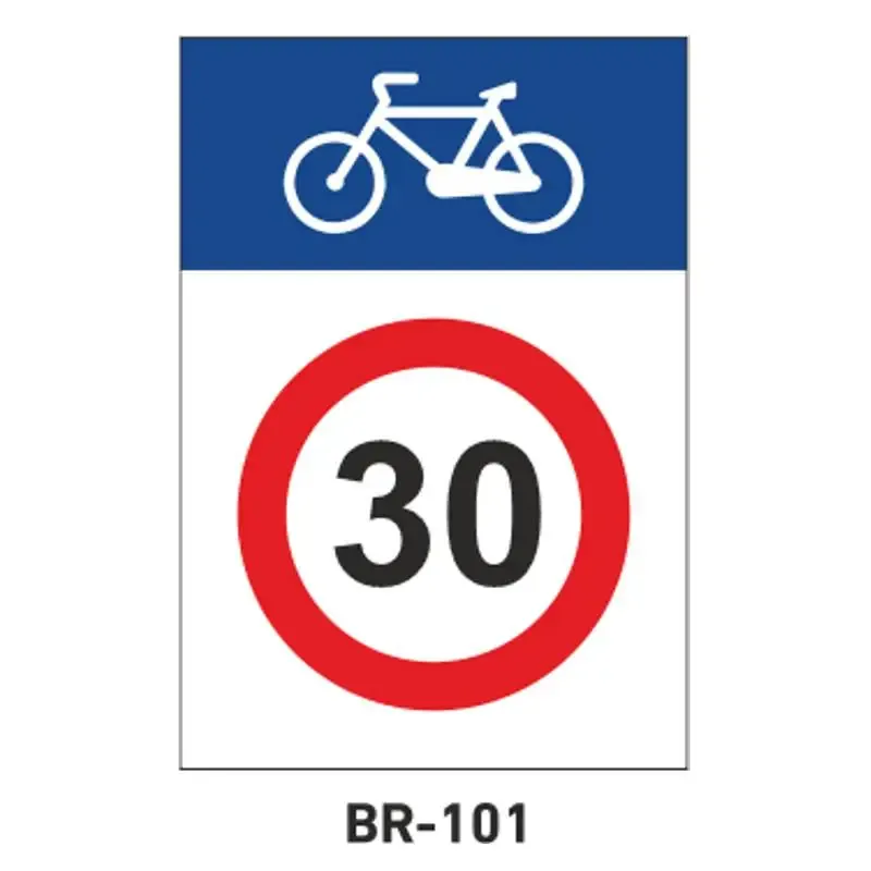 Señalización para ciclo-rutas – Velocidad máxima 30 km/h