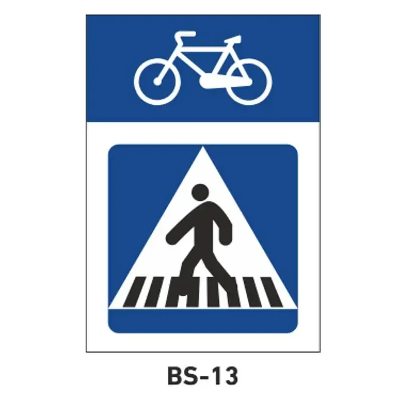 Señalización para ciclo-rutas – Paso de peatones ( BS-13 )