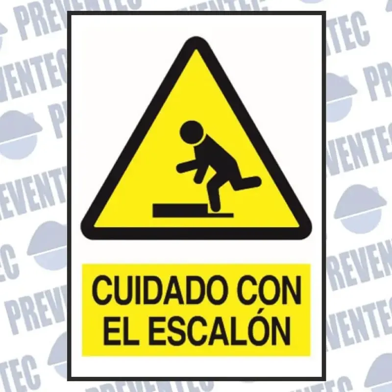 Señal cuidado con el escalón