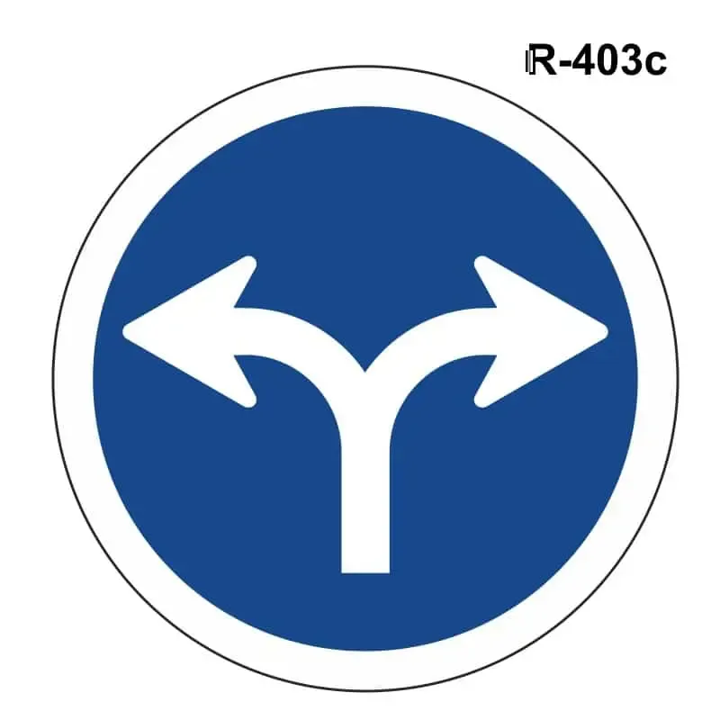Unicas direcciones y sentido permitido ( R-403 c )