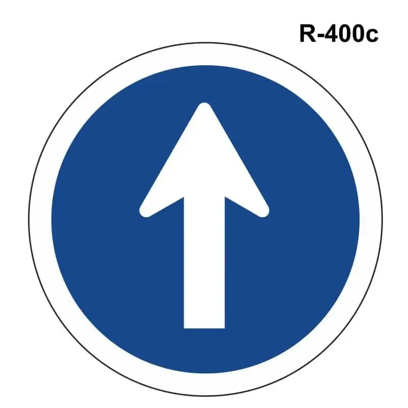 Sentido obligatorio recto ( R-400 c )