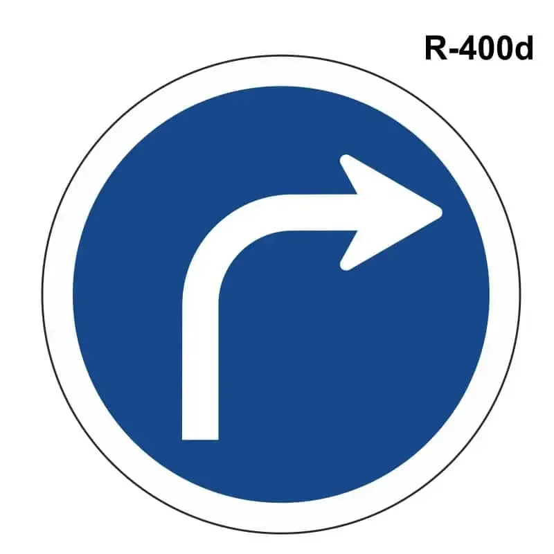 Sentido obligatorio giro derecha ( R-400 d )