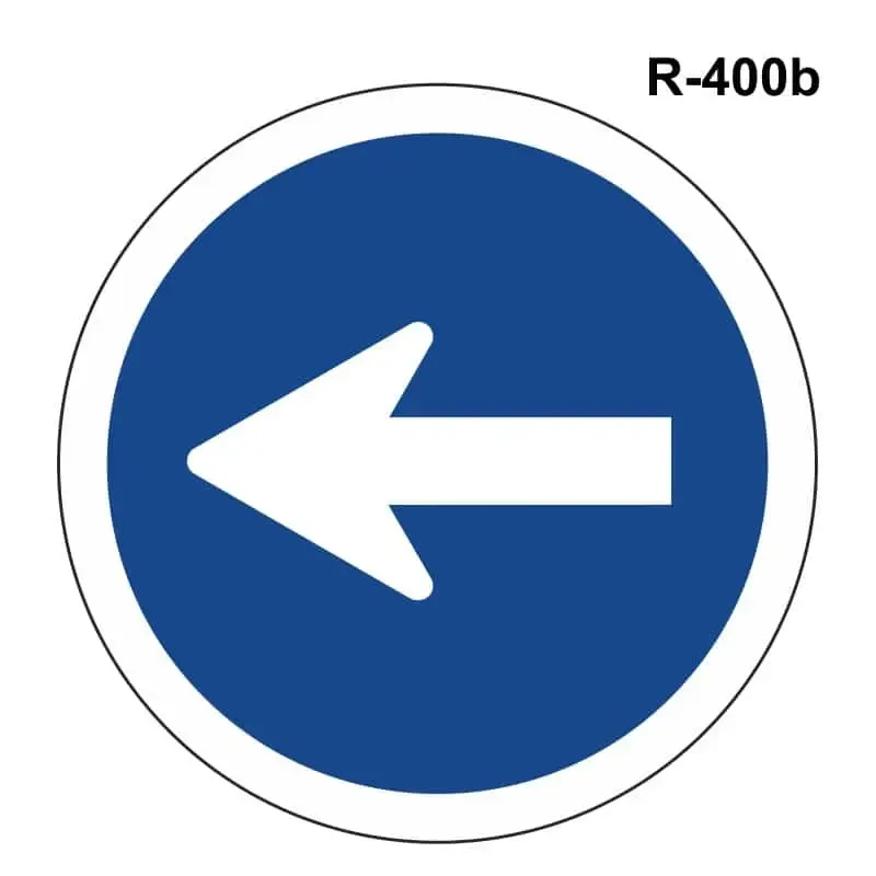 Sentido obligatorio izquierda ( R-400 b )