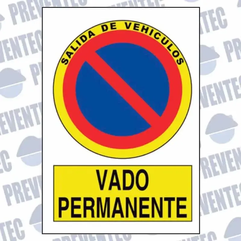 Señalítica : Vado permanente