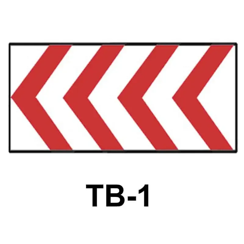 TB-1 paneles direccionales – Señalización en obras N1 y N2