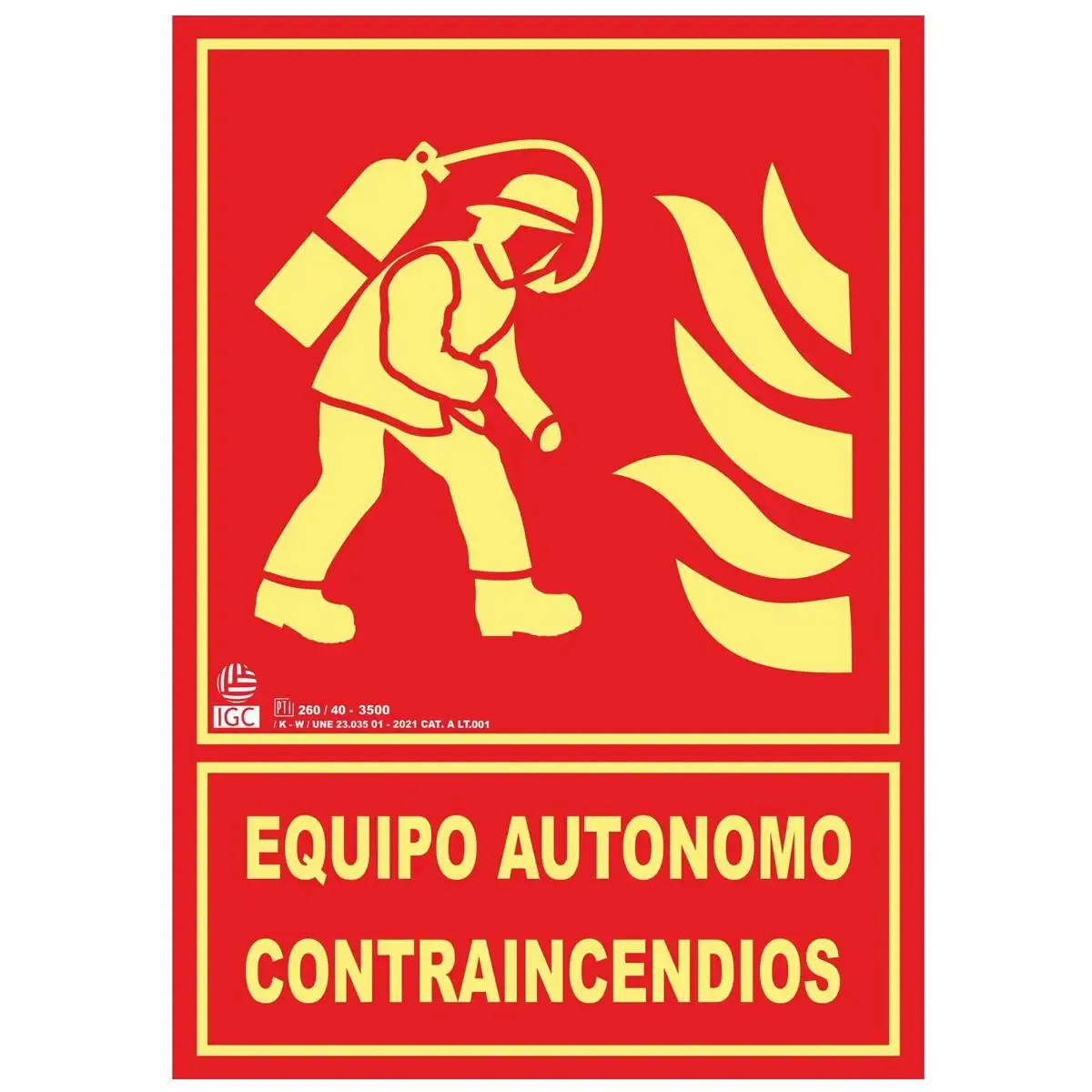 Señales de socorro : Equipo autónomo contra incendios