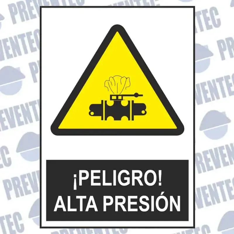 Señales de seguridad : ¡ Atención ! Alta presión