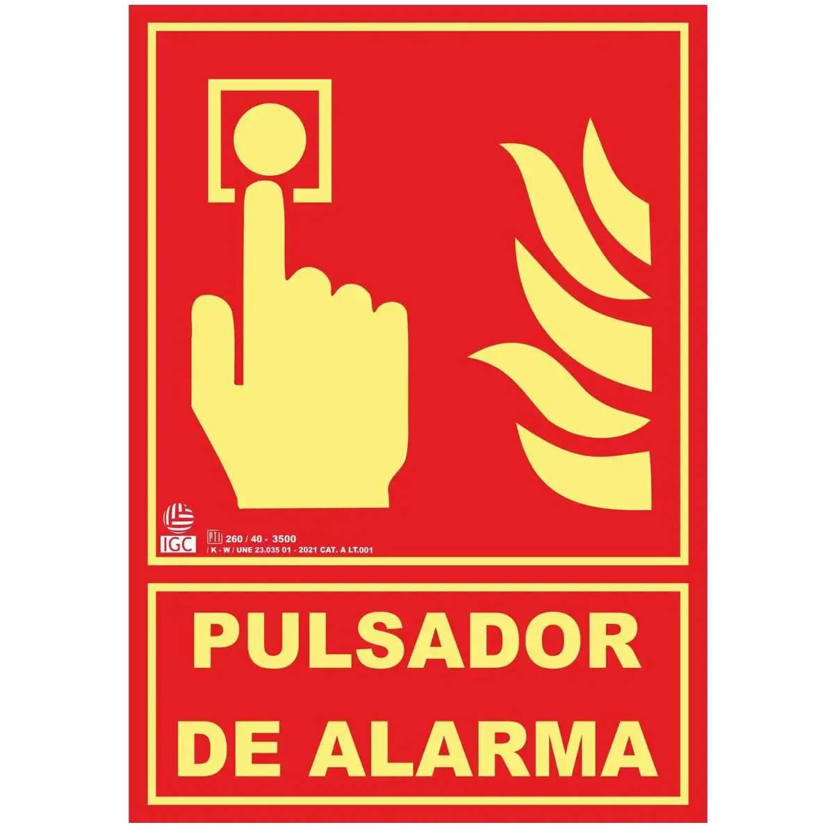 Señales de seguridad : Pulsador de alarma