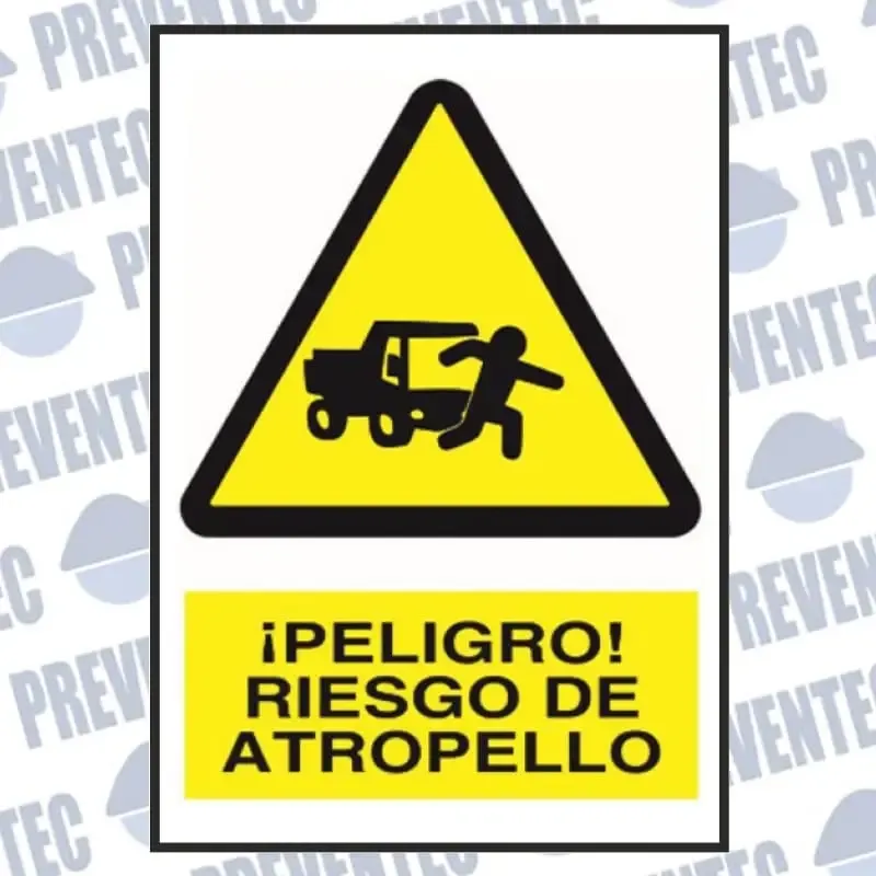 Señal riesgo de atropello