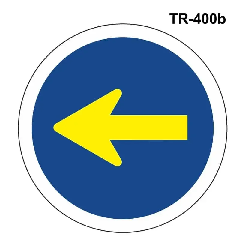 Obras: Sentido obligatorio izquierda ( TR-400b )