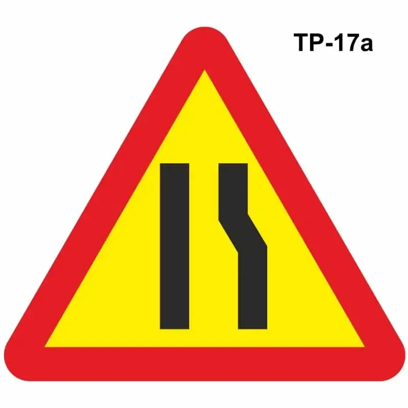 Obras: Estrechamiento de calzada por la derecha ( TP-17a )