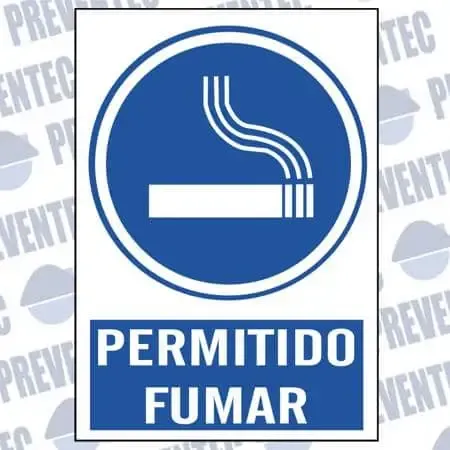 Señales de seguridad de trabajo : Señal Permitido fumar