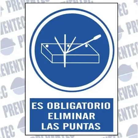 Carteles señalización : Es obligatorio eliminar puntas