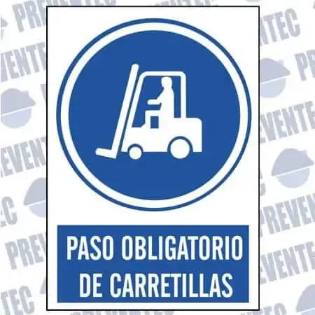 Señal de obligación : Paso oblitatorio de carretillas