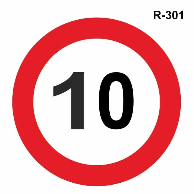 Velocidad máxima 10 km/h ( R-301 )