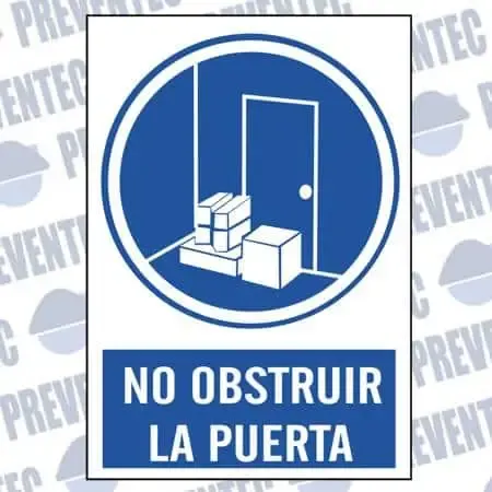 Señales de seguridad : No obstruir la puerta