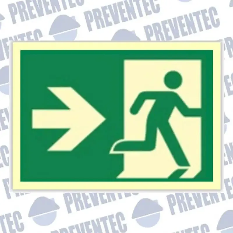 Señal de evacuación : Salida emergencia derecha