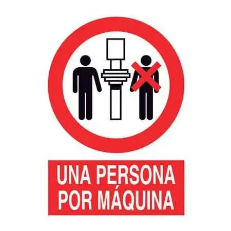 Señalítica : Una persona por máquina