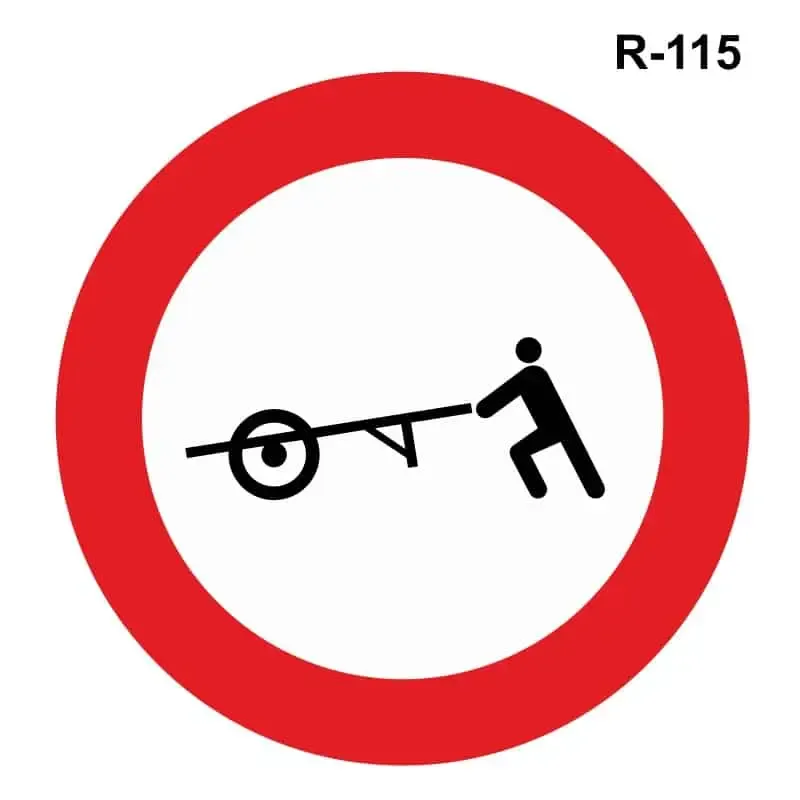Entrada prohibida a carros de mano – ( R-115 )