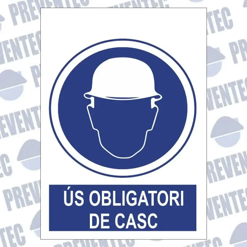 Senyals d`obligació : Ús obligatori de casc