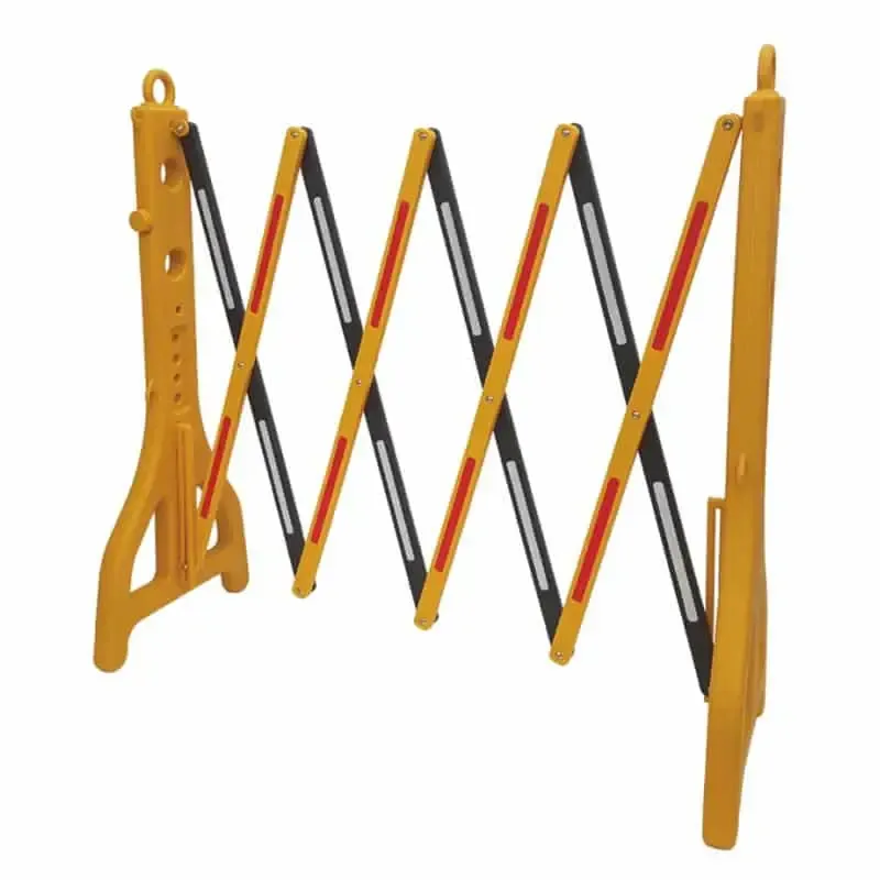 Valla de plástico extensible Negra / Amarilla 2,5 m