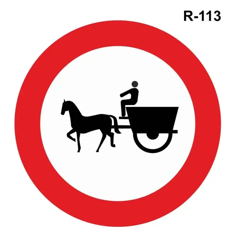 Entrada prohibida a vehículos de tracción animal – ( R-113 )