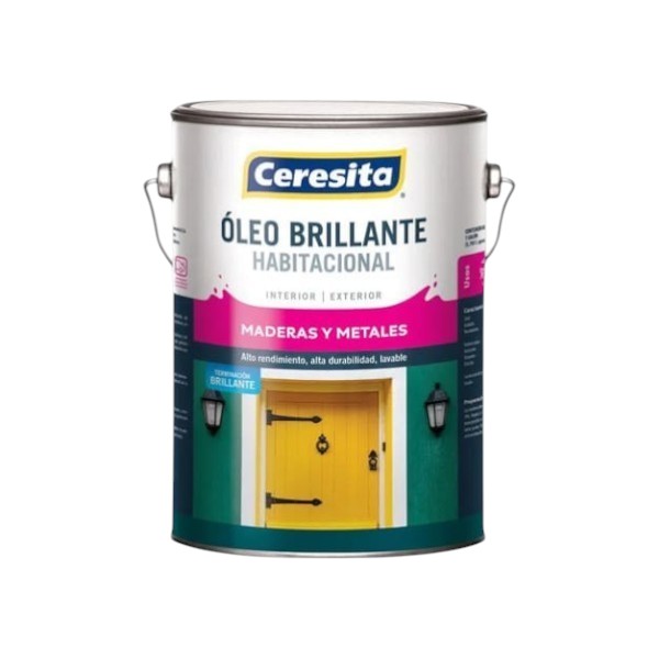 Óleo brillante habitacional Blanco 1 Galón Ceresita
