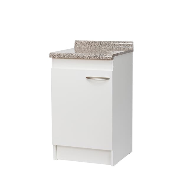 Mueble de Cocina Base Blanco 1 Puerta Cubierta Granito 0.50mts