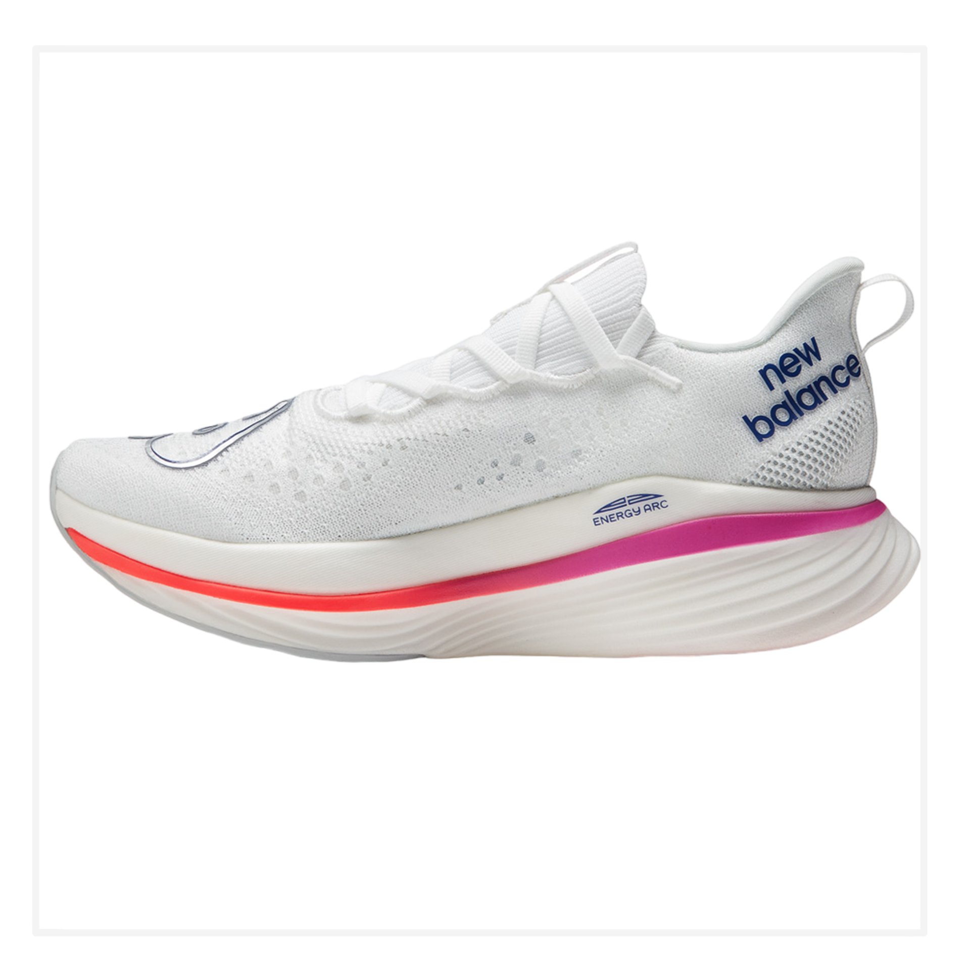Zapato de Mujer New Balance FuelCell SuperComp Elite v3 Blanco/Rosado - Imagen 2