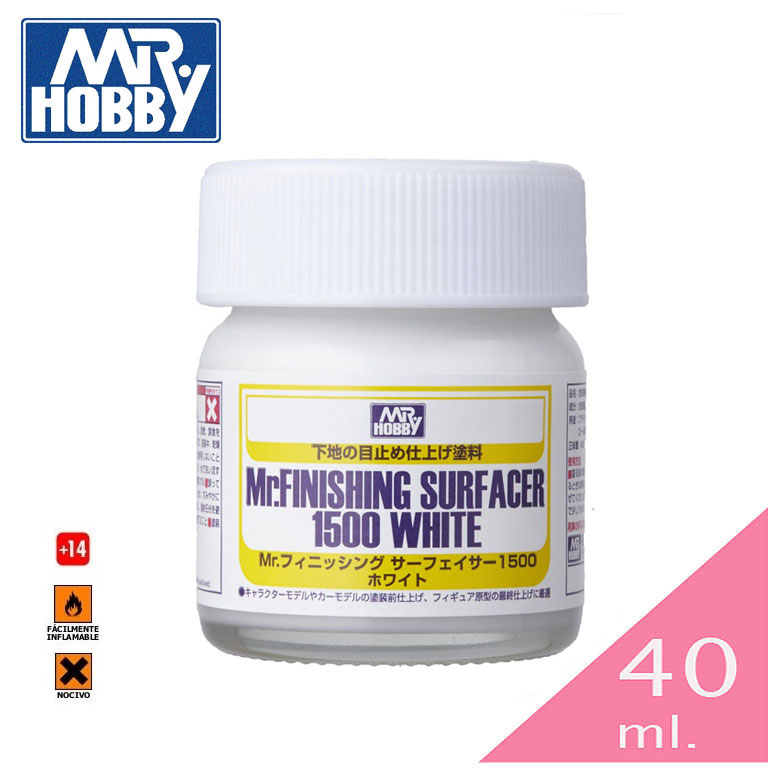 Mr Finishing Surfacer 1500 White Liquid Primer 40ml