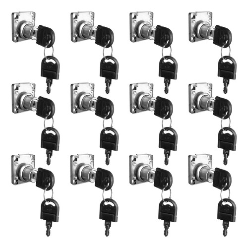 Cerradura De Cajón Cuadrada 22 Mm Locker Oficina X12 Unidad