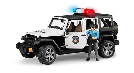 TODOTERRENO JEEP WRANGLER POLICIAL CON POLICIA BRUDER 02526