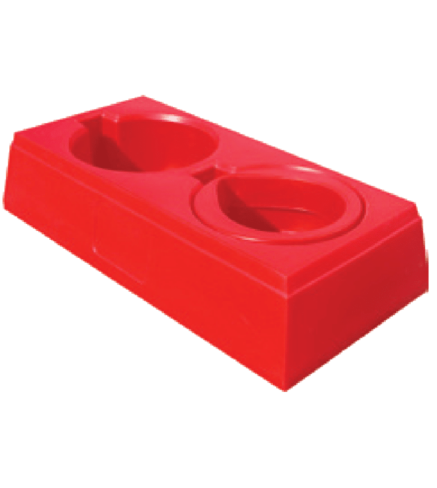 Soporte para dos extintores. 6 Kg polvo – 2 Kg CO2