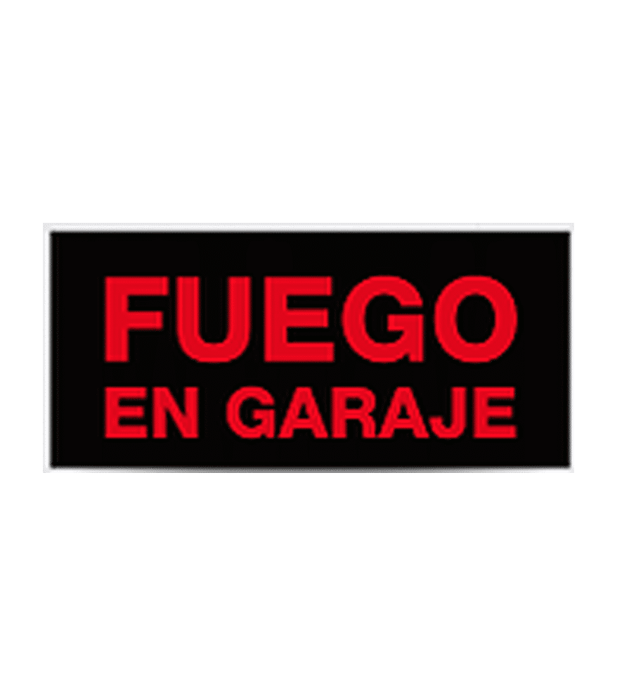 Rótulo Luminoso “Fuego Garaje”