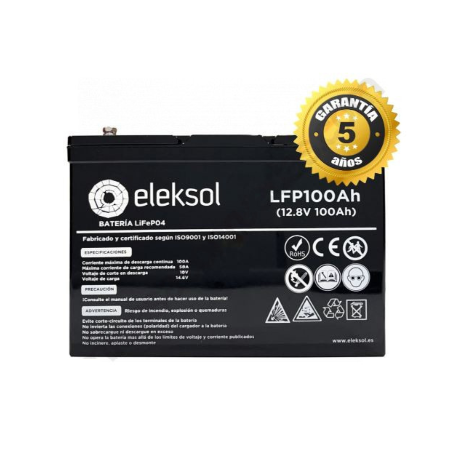 Batería Litio Eleksol 100Ah 12V