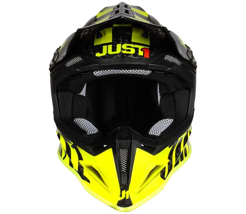 LIQUIDACION JUST1 J12 PRO RACER FLUO YELLOW CARBON – Gloss - Imagen 5