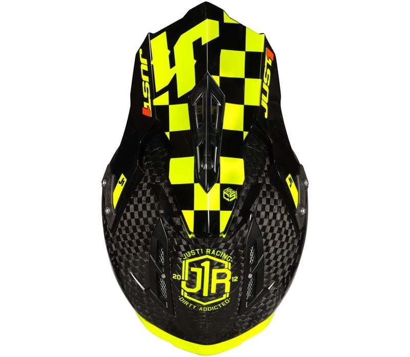 LIQUIDACION JUST1 J12 PRO RACER FLUO YELLOW CARBON – Gloss - Imagen 3