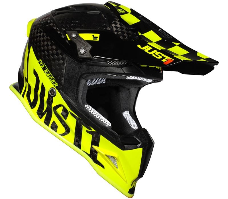 LIQUIDACION JUST1 J12 PRO RACER FLUO YELLOW CARBON – Gloss - Imagen 2