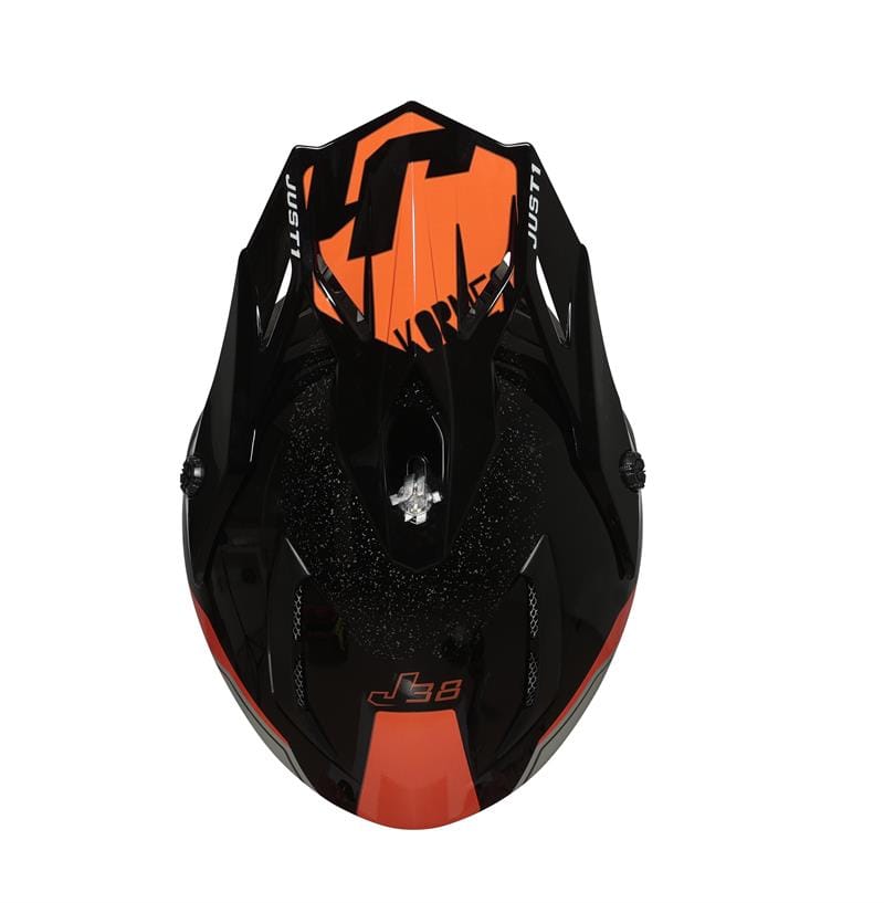CASCO MOTOCROSS JUST1 J38 KORNER ORANGE BLACK GLOSS - Imagen 3