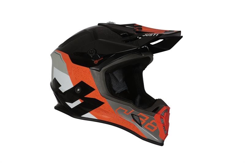 CASCO MOTOCROSS JUST1 J38 KORNER ORANGE BLACK GLOSS - Imagen 2