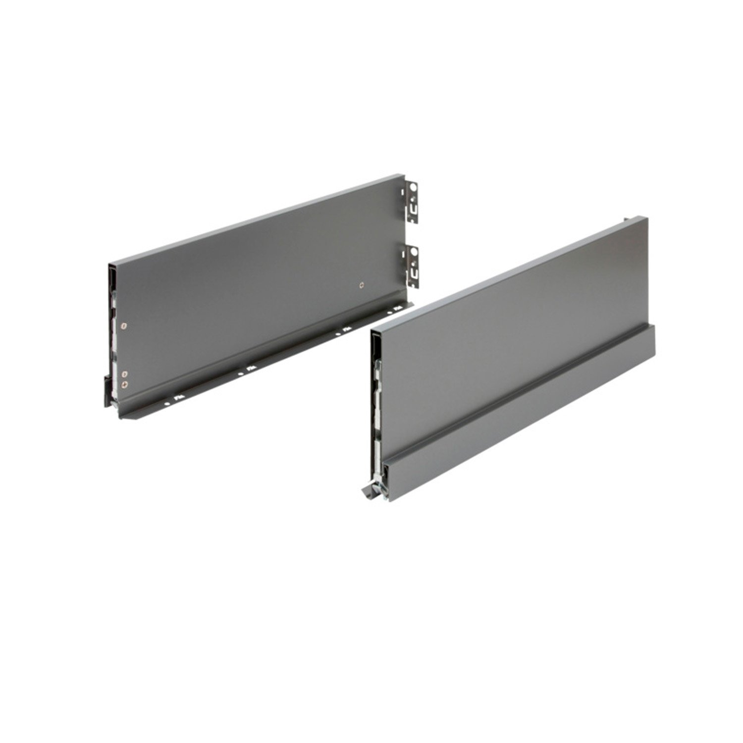Laterales Con Guías Wurth 450mm para Cajón 185 mm Grafito