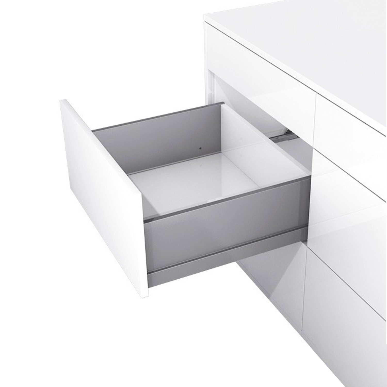 Laterales Con Guías Wurth 450mm para Cajón 185 mm Grafito - Imagen 2