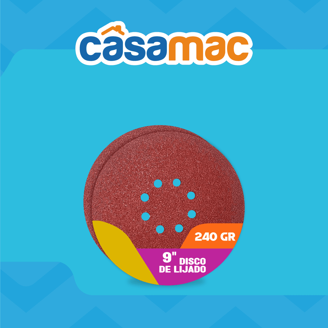 DISCO DE LIJADO VELCRO 9″ / 240 GR