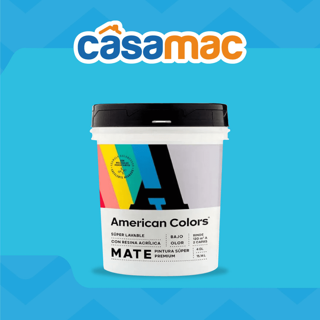 LÁTEX MATE AMERICAN COLORS DE 4 GL